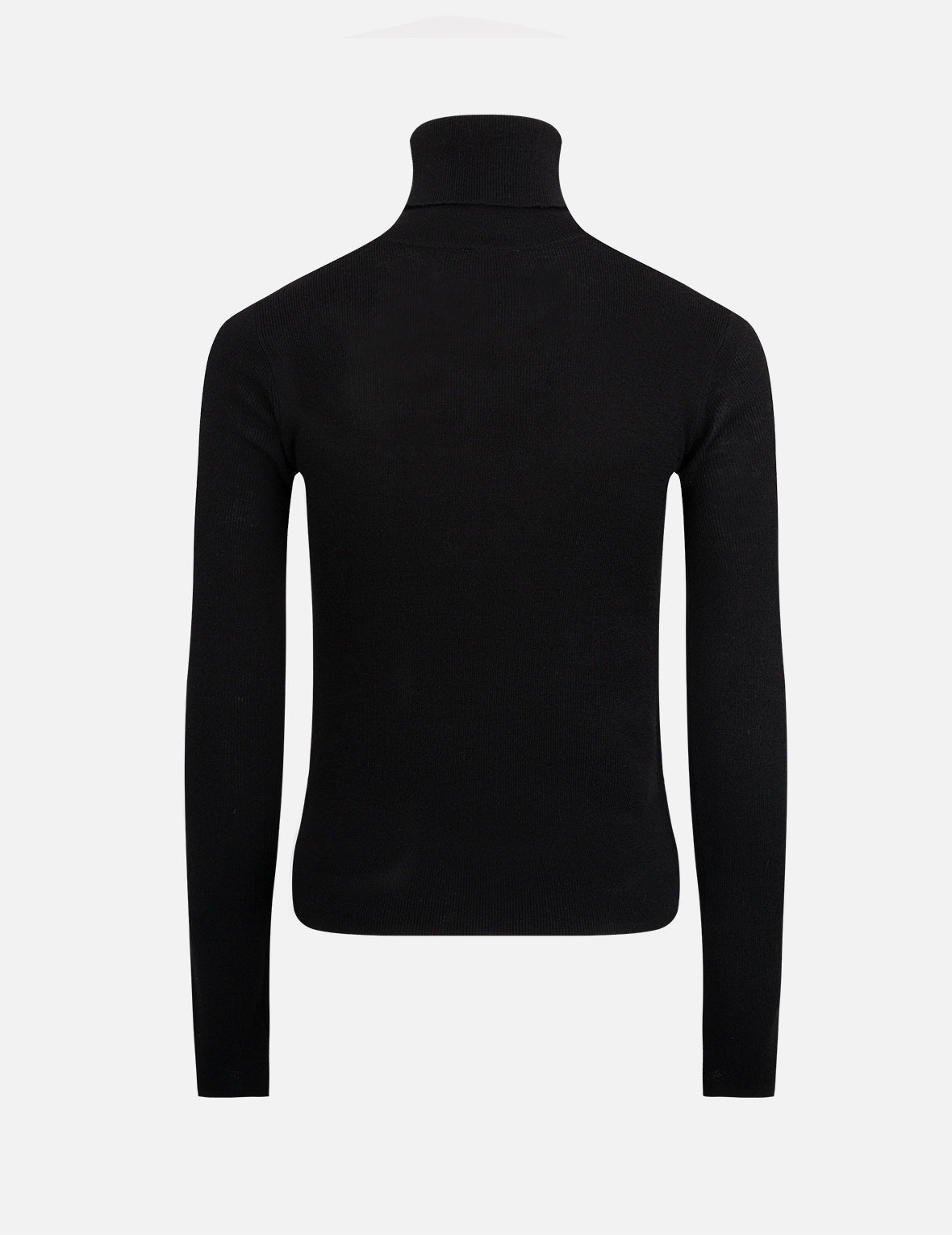 Cut-out Rib-Knitted Turtleneck Sweater - 2
