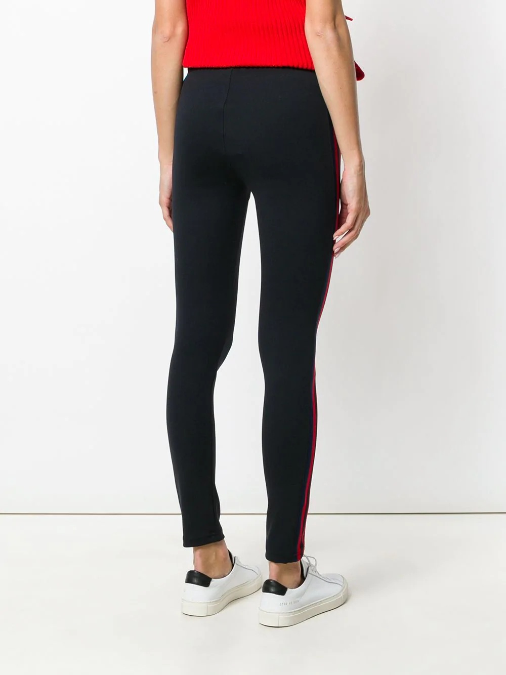 stripe detail skinny trousers - 4