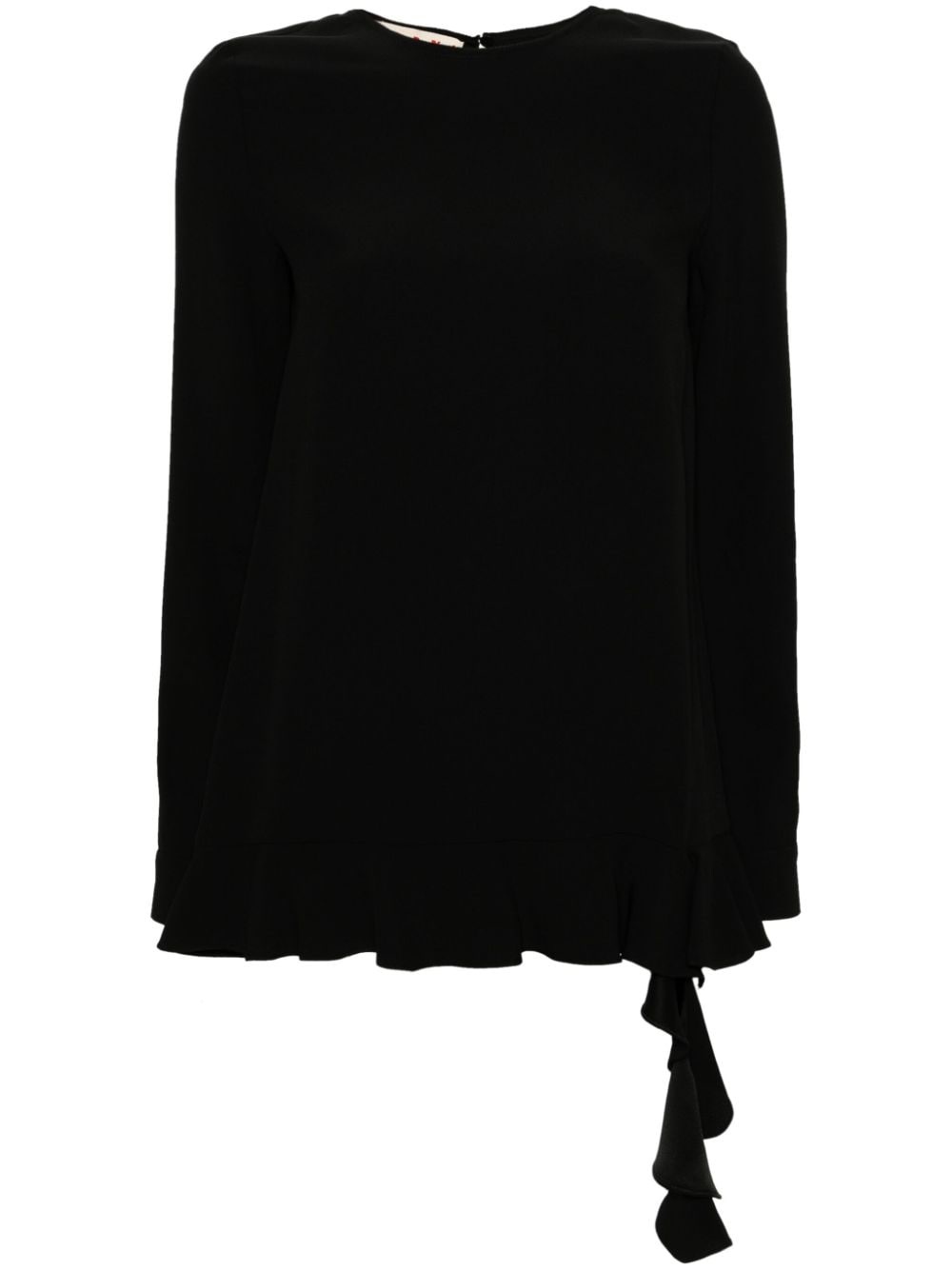 ruffled crepe blouse - 1