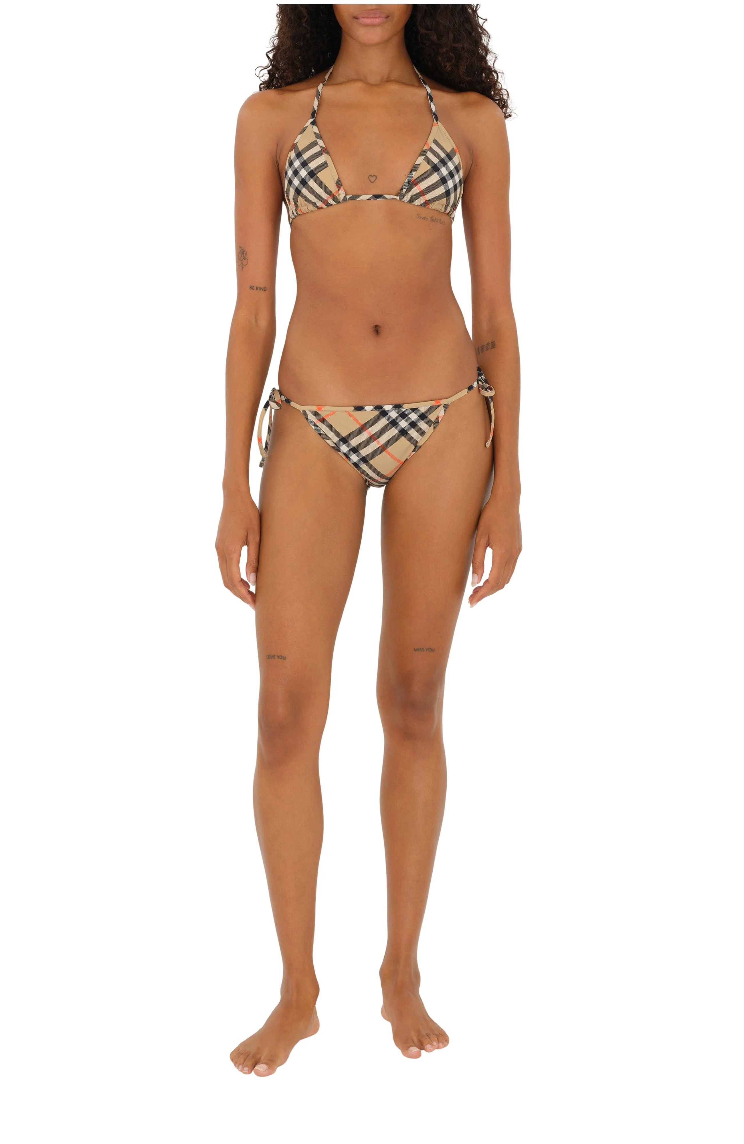 burberry Check Bikini Briefs in Sand at Nordstrom - 1