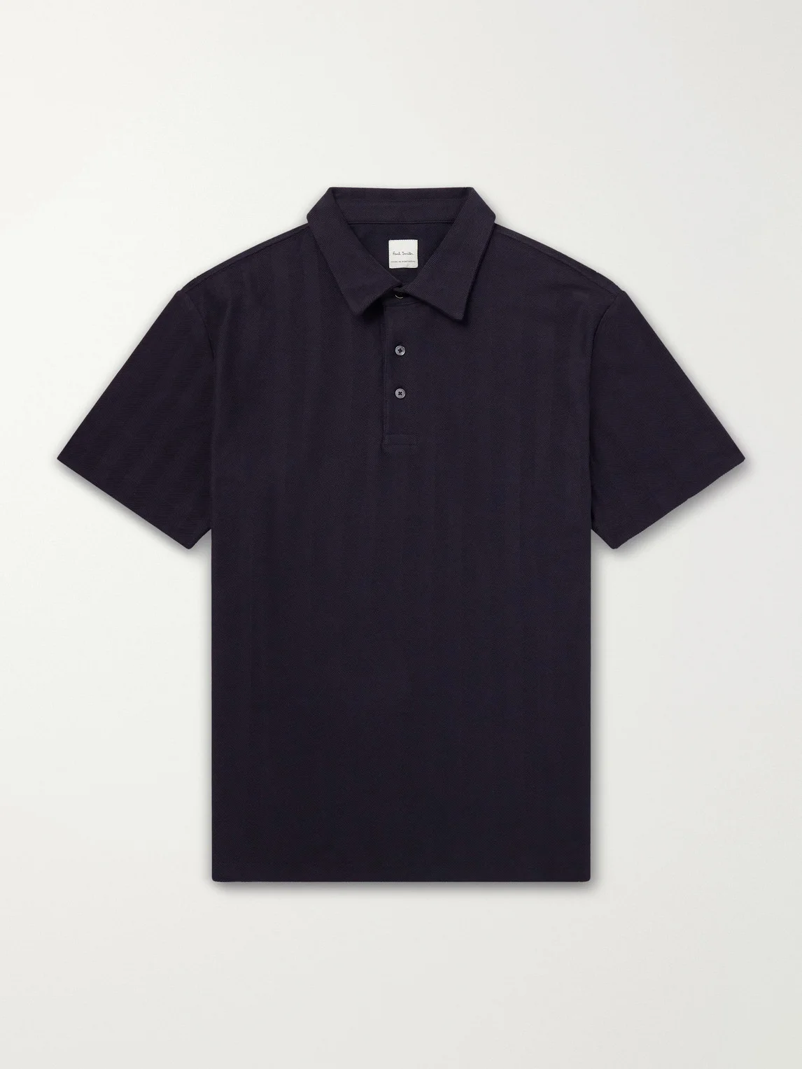 Organic Herringbone Cotton-Piqué Polo Shirt - 1