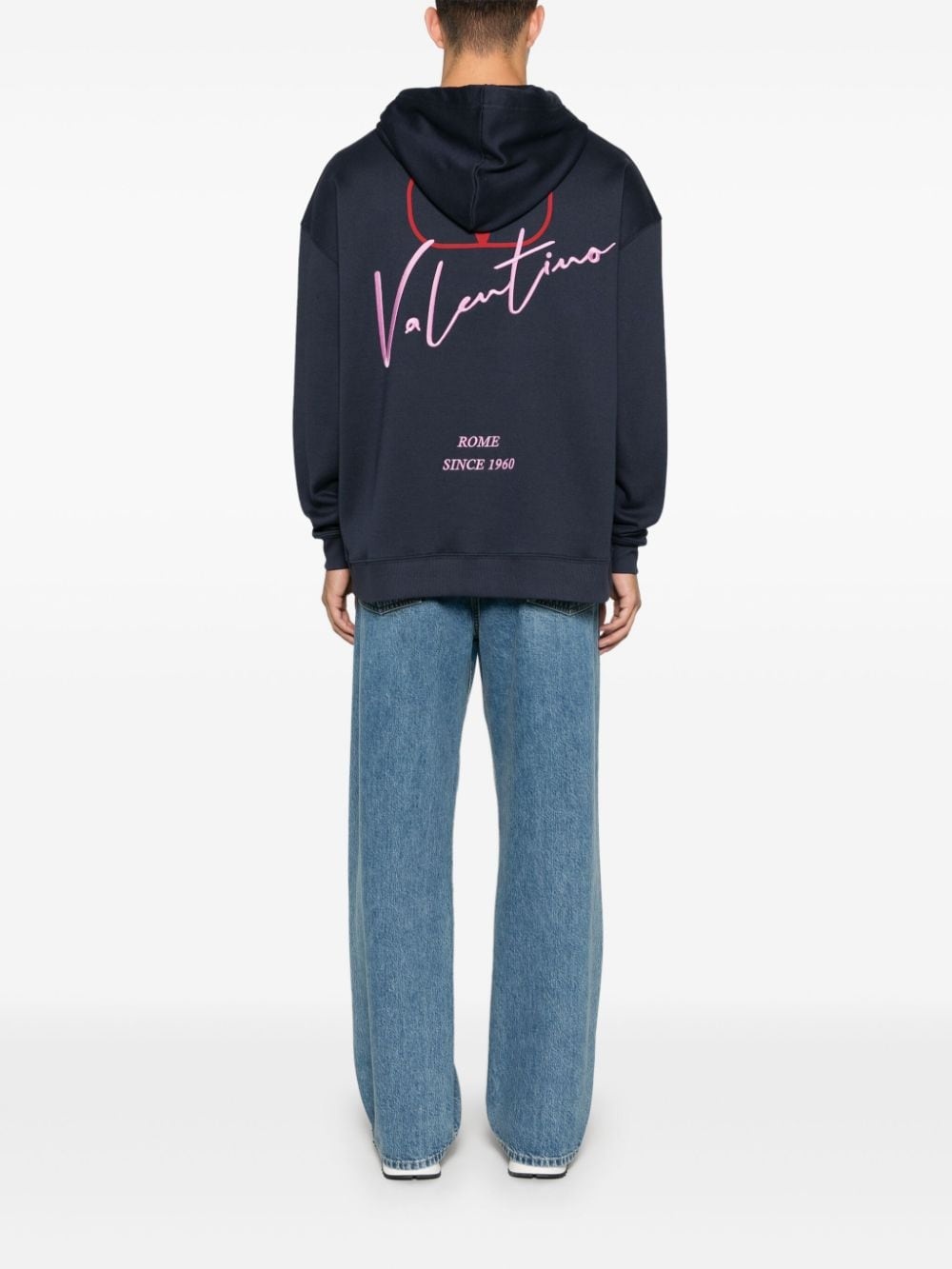 logo-embroidered hoodie - 2