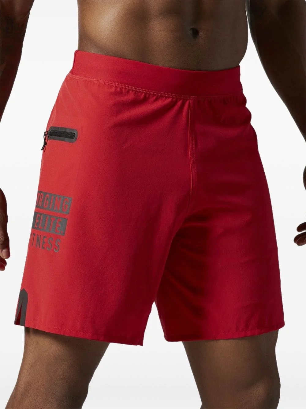 graphic-print zip track shorts - 1