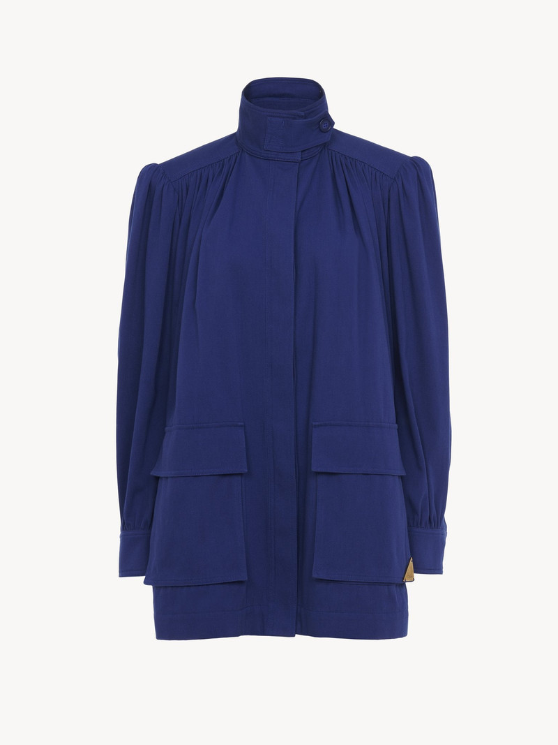 Chloé HIGH-NECK UTILITARIAN JACKET IN COTTON CANVAS outlook