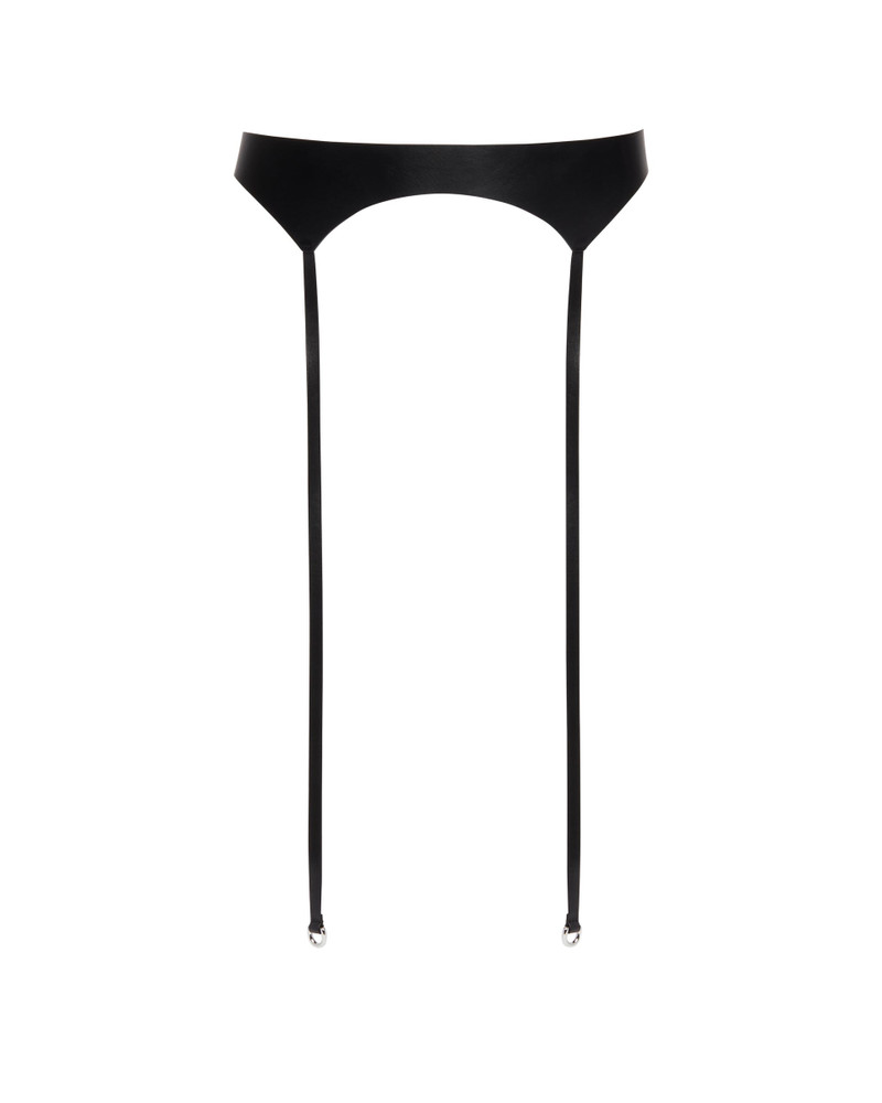 Black Leather Laisse Belt 1