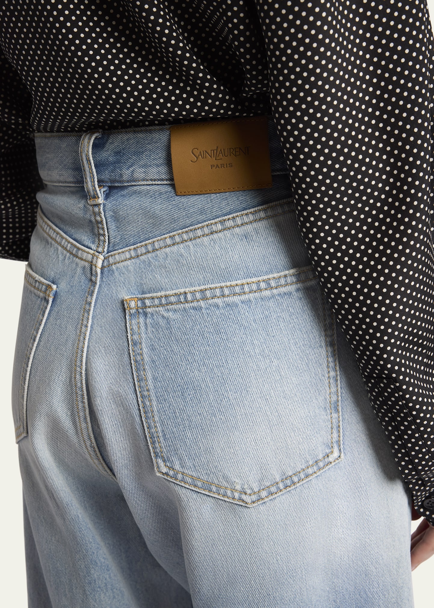 Mid Rise Denim Pants - 5