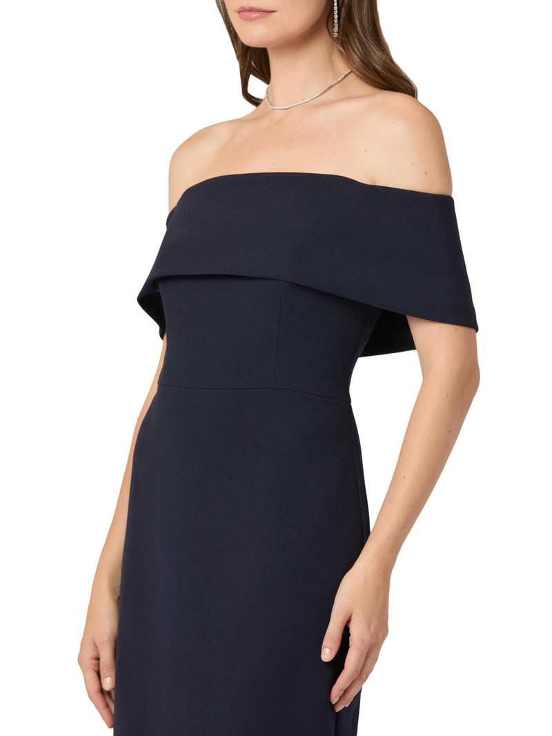 Women's Avril Stretch Crepe Off-The-Shoulder Cocktail Dress - Navy 4