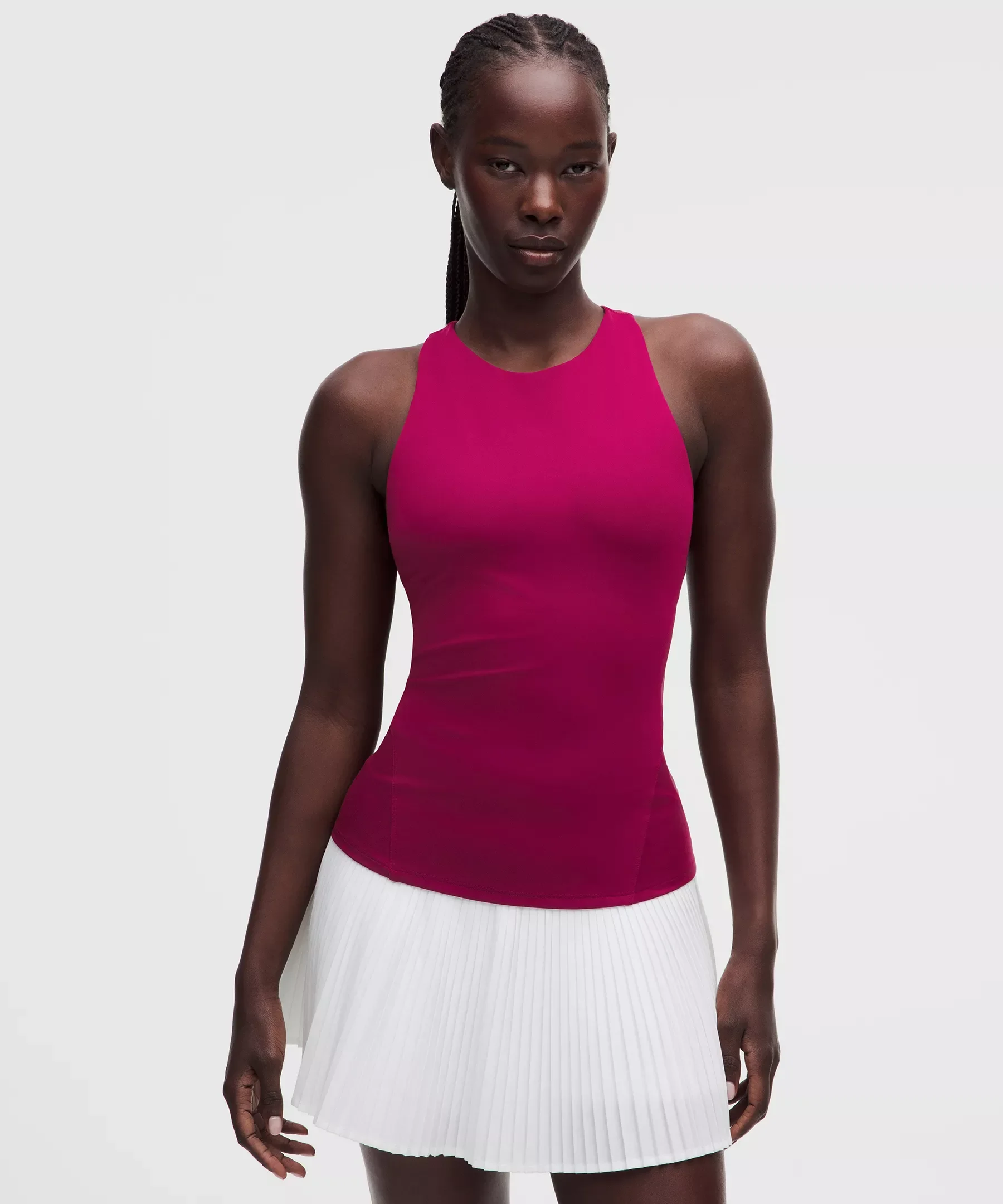 Racerback High-Neck Tennis Tank Top *B/C Cup - 1