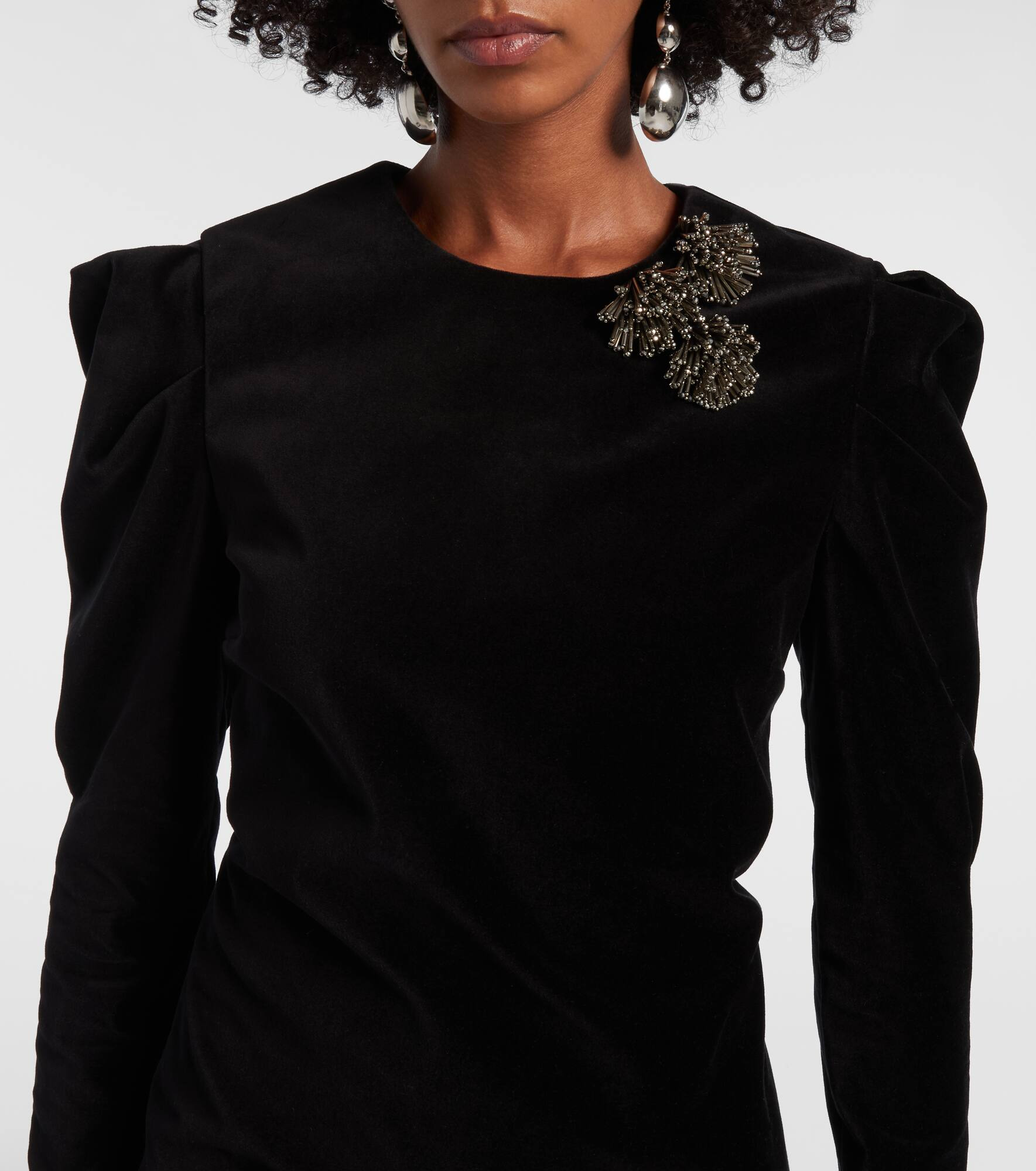 Danee embellished velvet minidress - 4