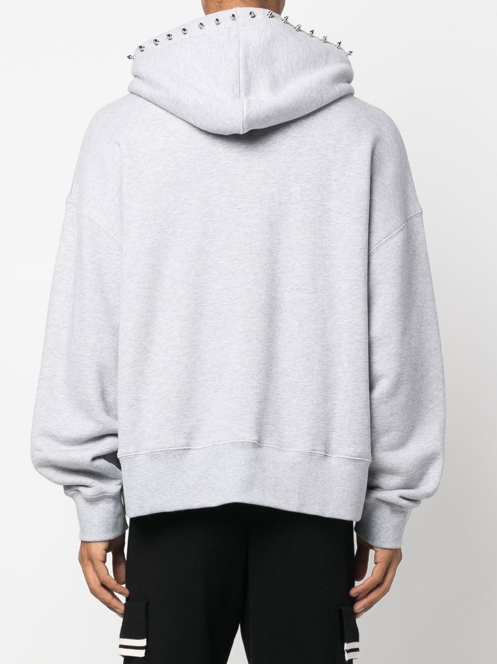 Punk bear print cotton hoodie - 2
