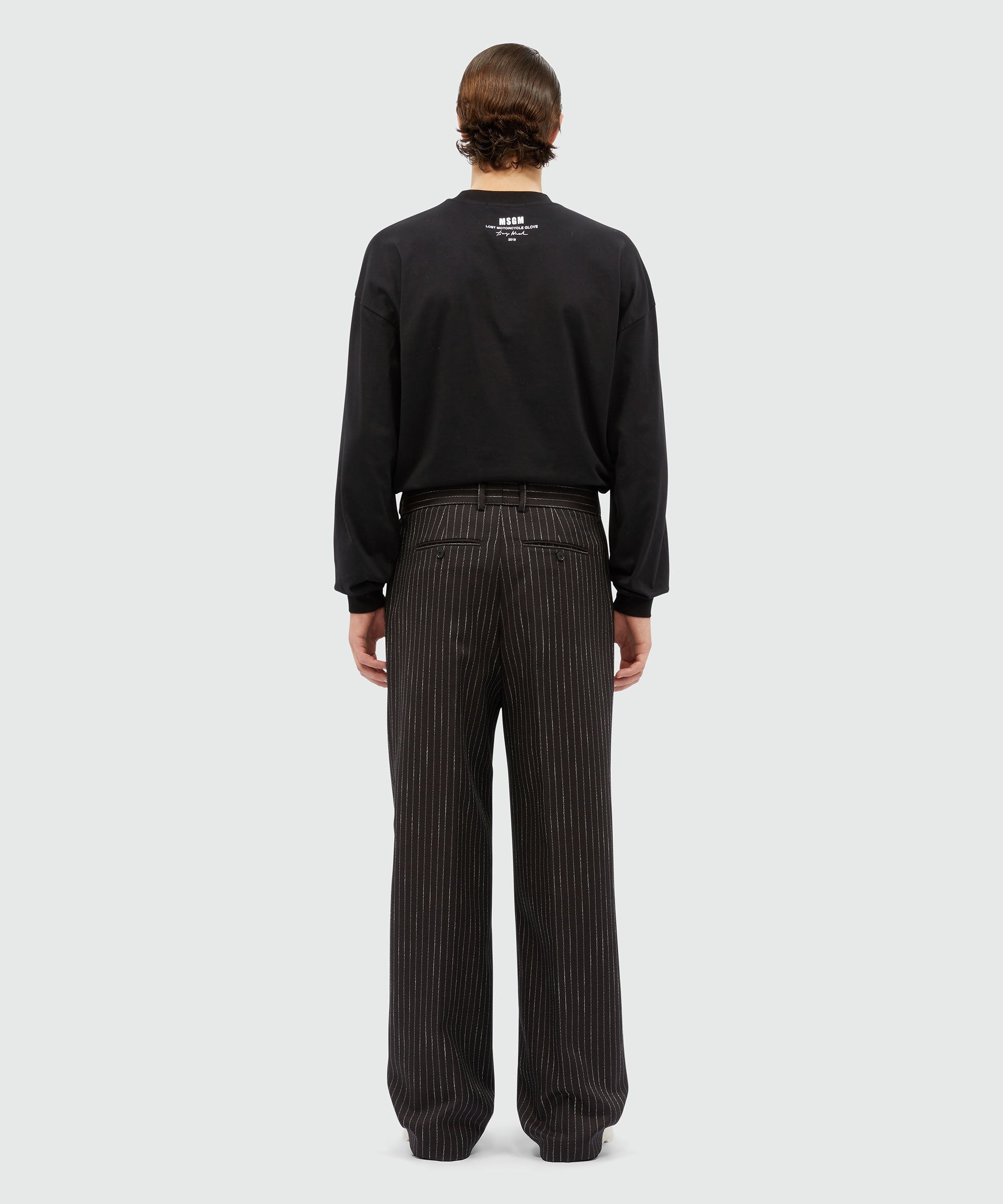 Pinstripe wool trousers - 3