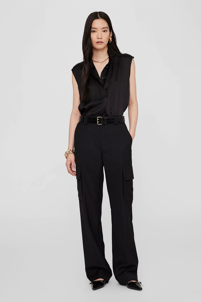 ANINE BING Geneva Top - Black outlook