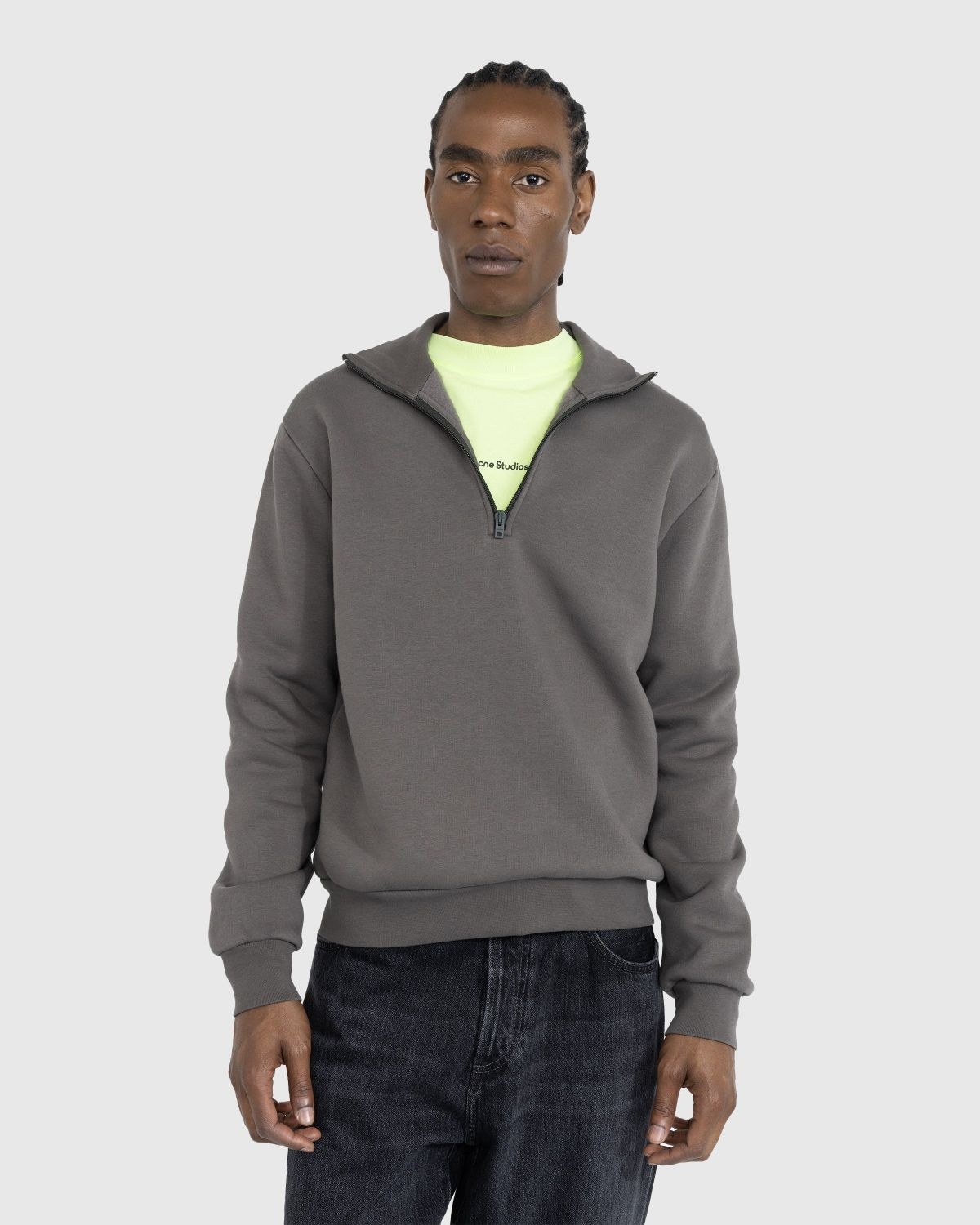 Acne Studios – Zippered Sweater Mud Grey - 2