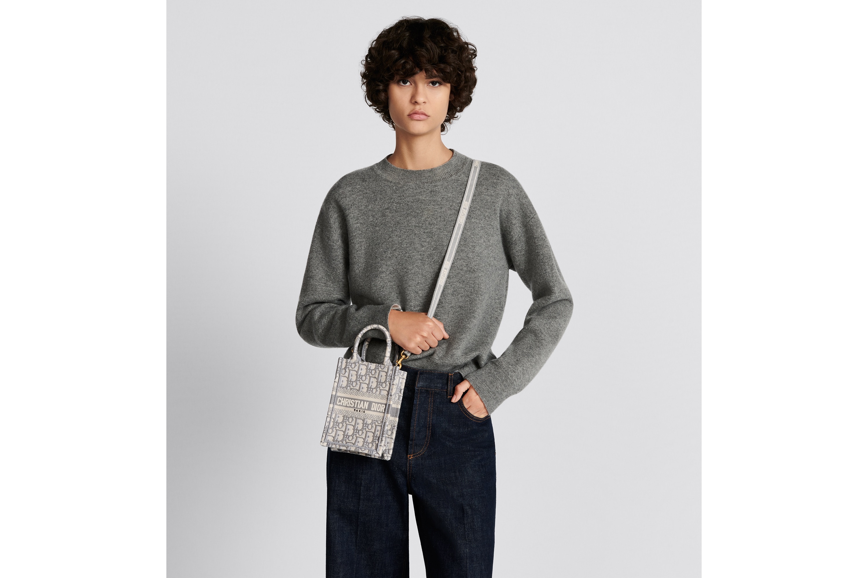 Mini Vertical Dior Book Tote with Strap - 7