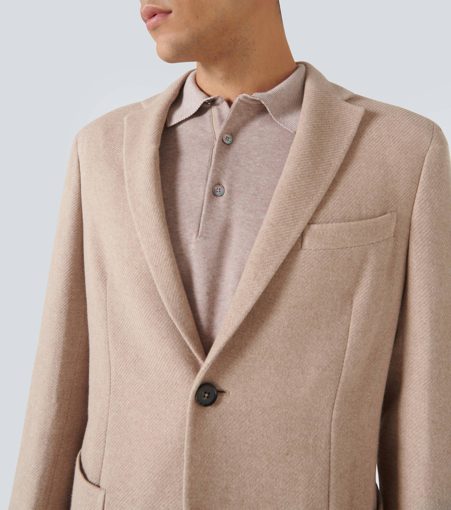 Cotton, wool and cashmere blazer - 6