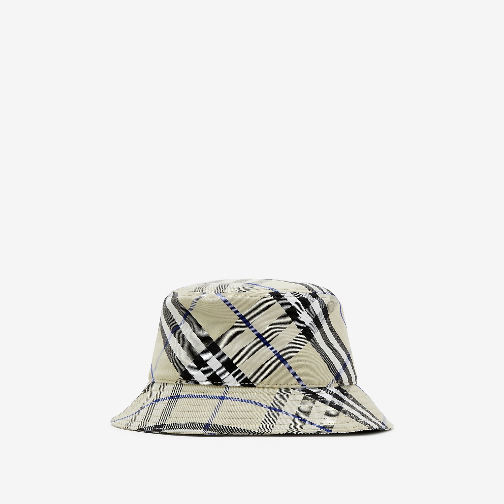 Check Cotton Blend Bucket Hat - 5