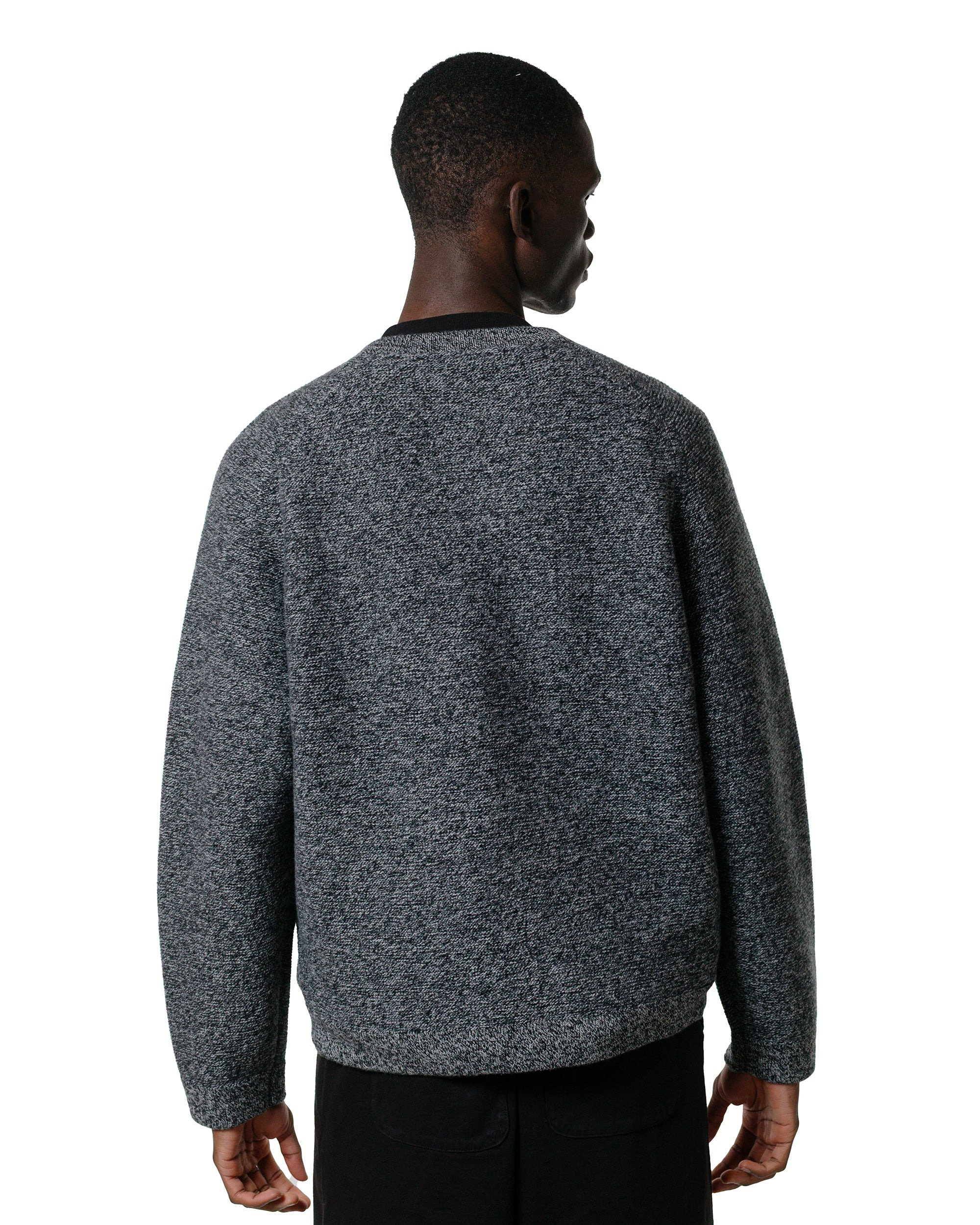 Wool Link Zip Cardigan Black Twist - 3