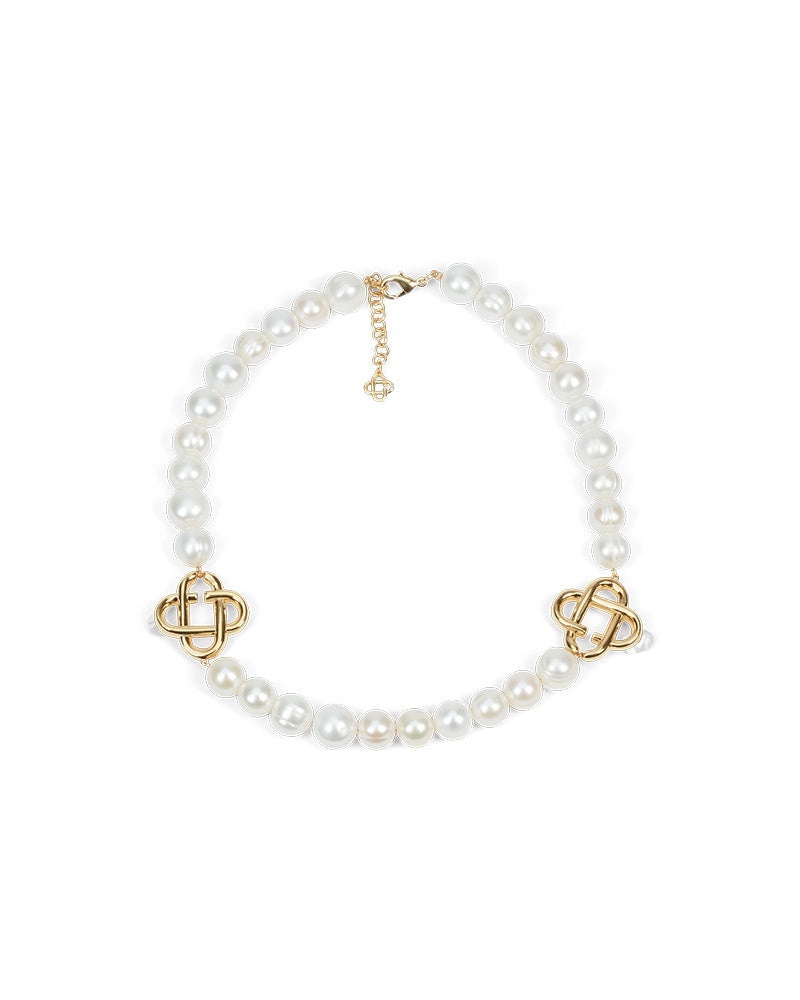 Chunky Pearl Logo Necklace - 1