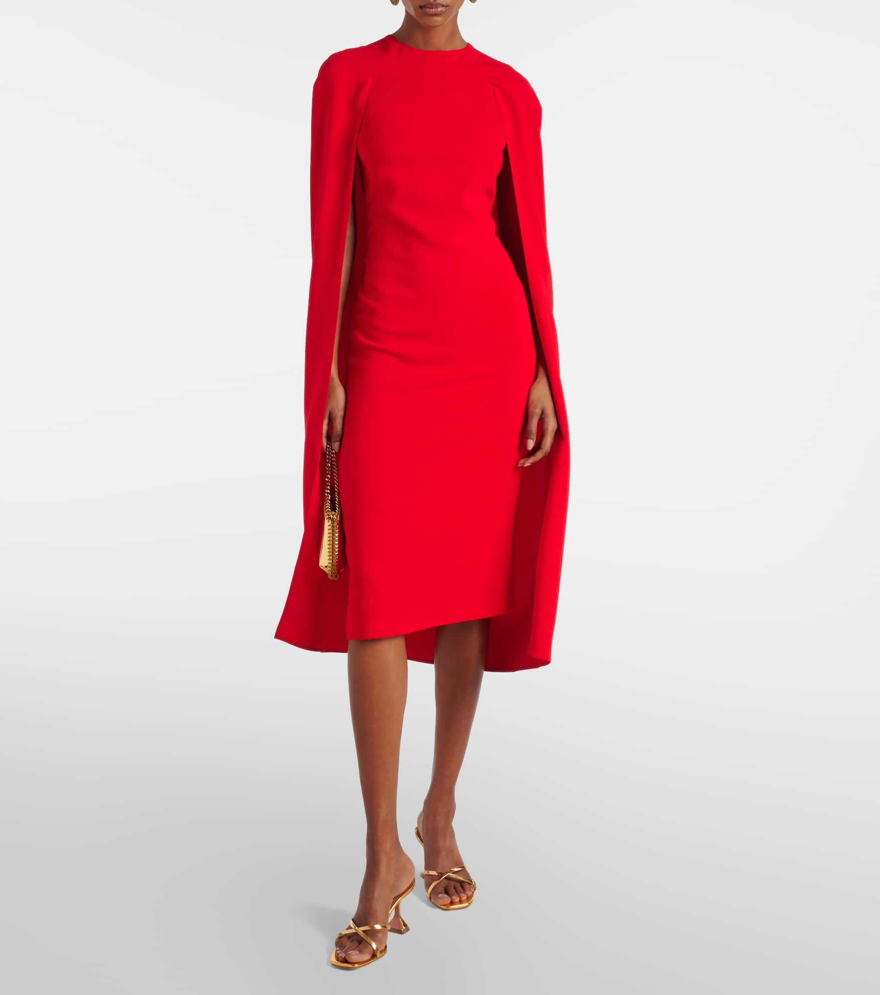 Caped midi dress - 2
