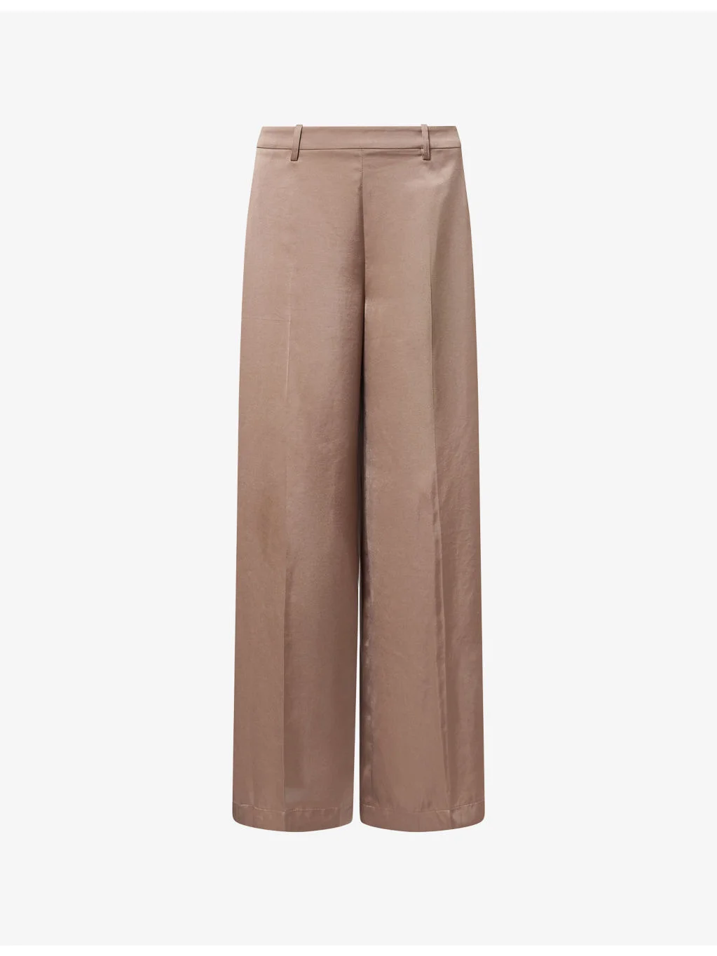 Relaxed Wide-Leg Satin Trousers - 1