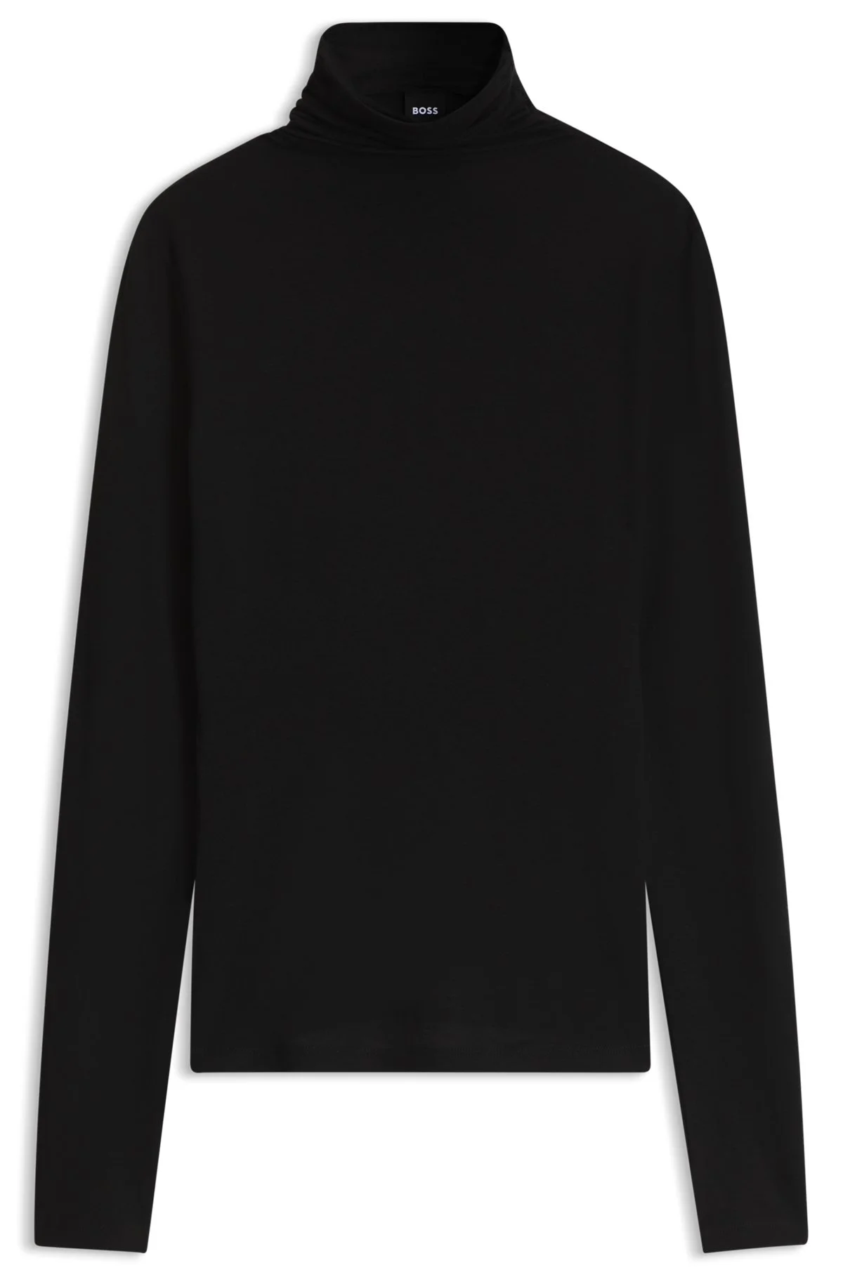DRAPED FUNNEL-NECK TOP IN A WOOL BLEND - 1
