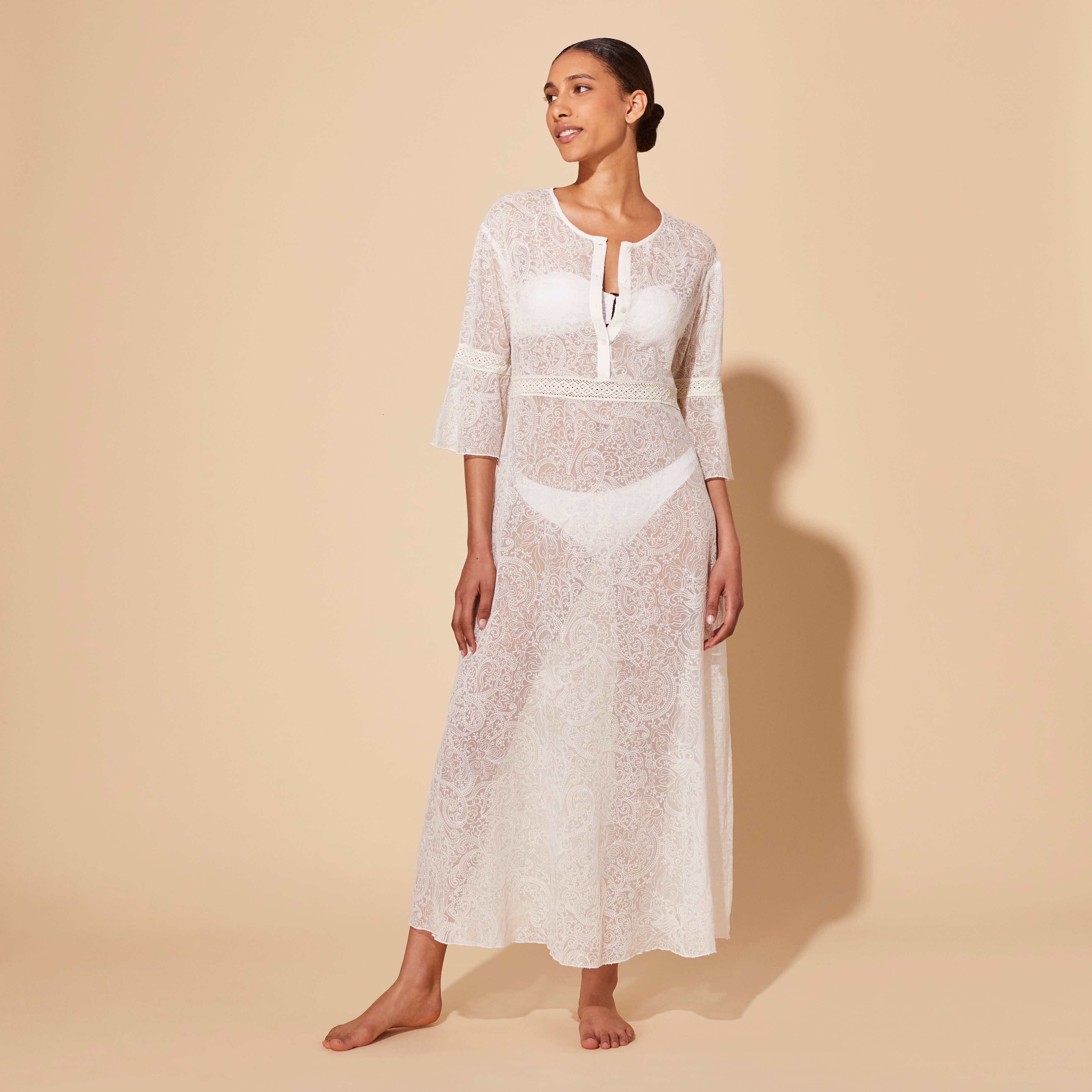 Women Silk Paisley Long Dress - 3