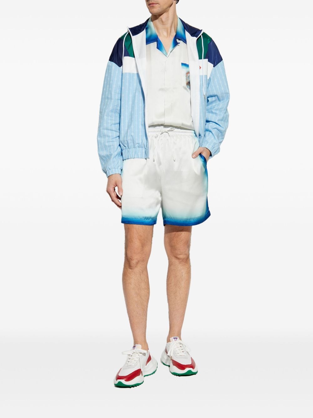 pinstripe-pattern track jacket - 2