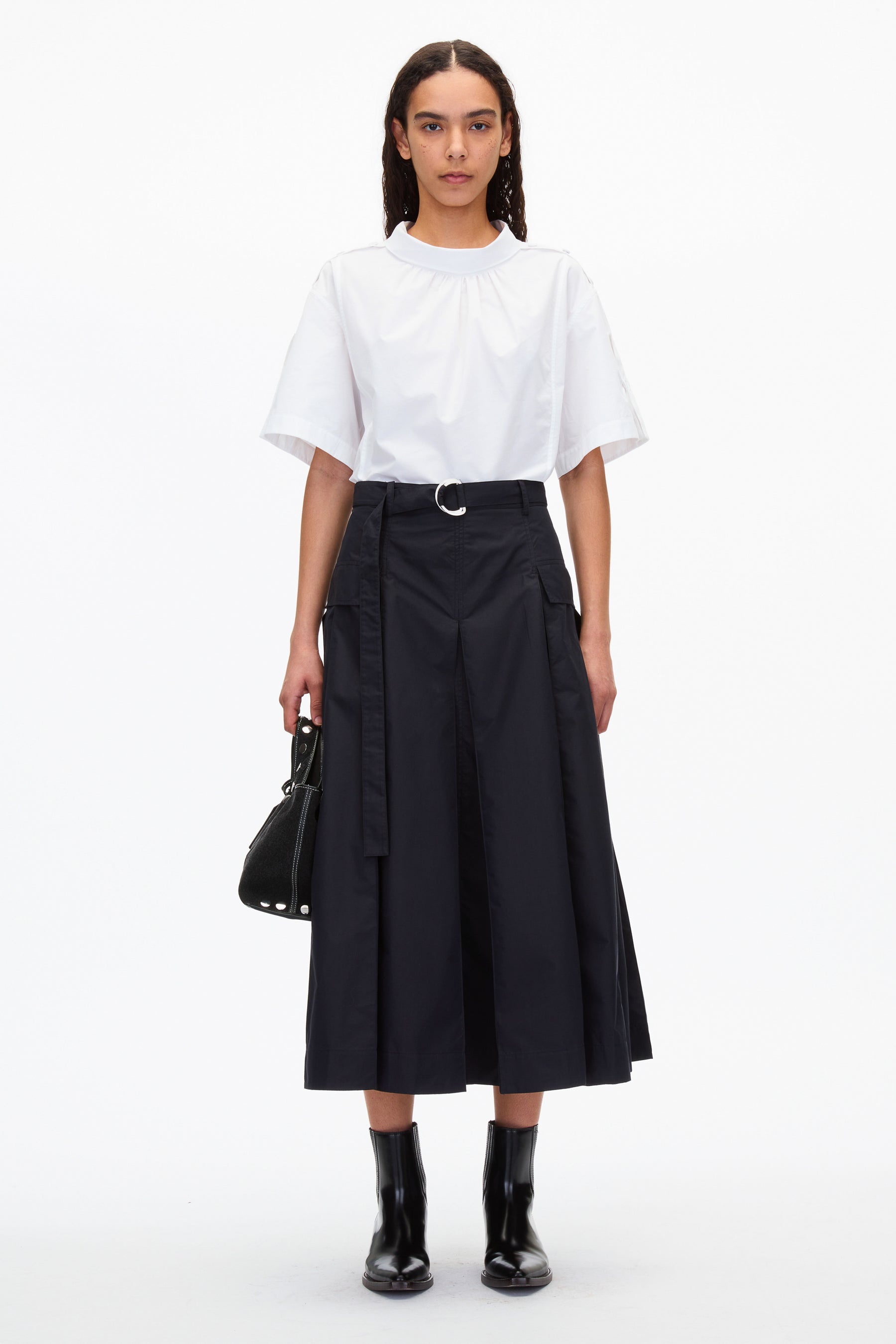 Utility Poplin Midi Skirt - 2