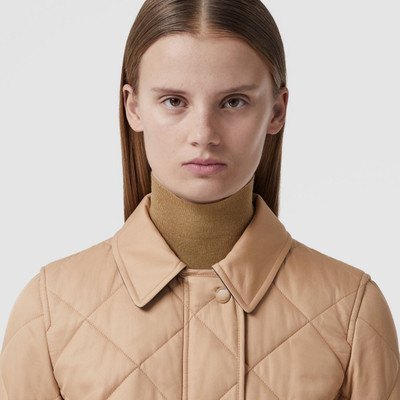 Burberry Detachable Collar Quilted Cotton Gabardine Coat outlook