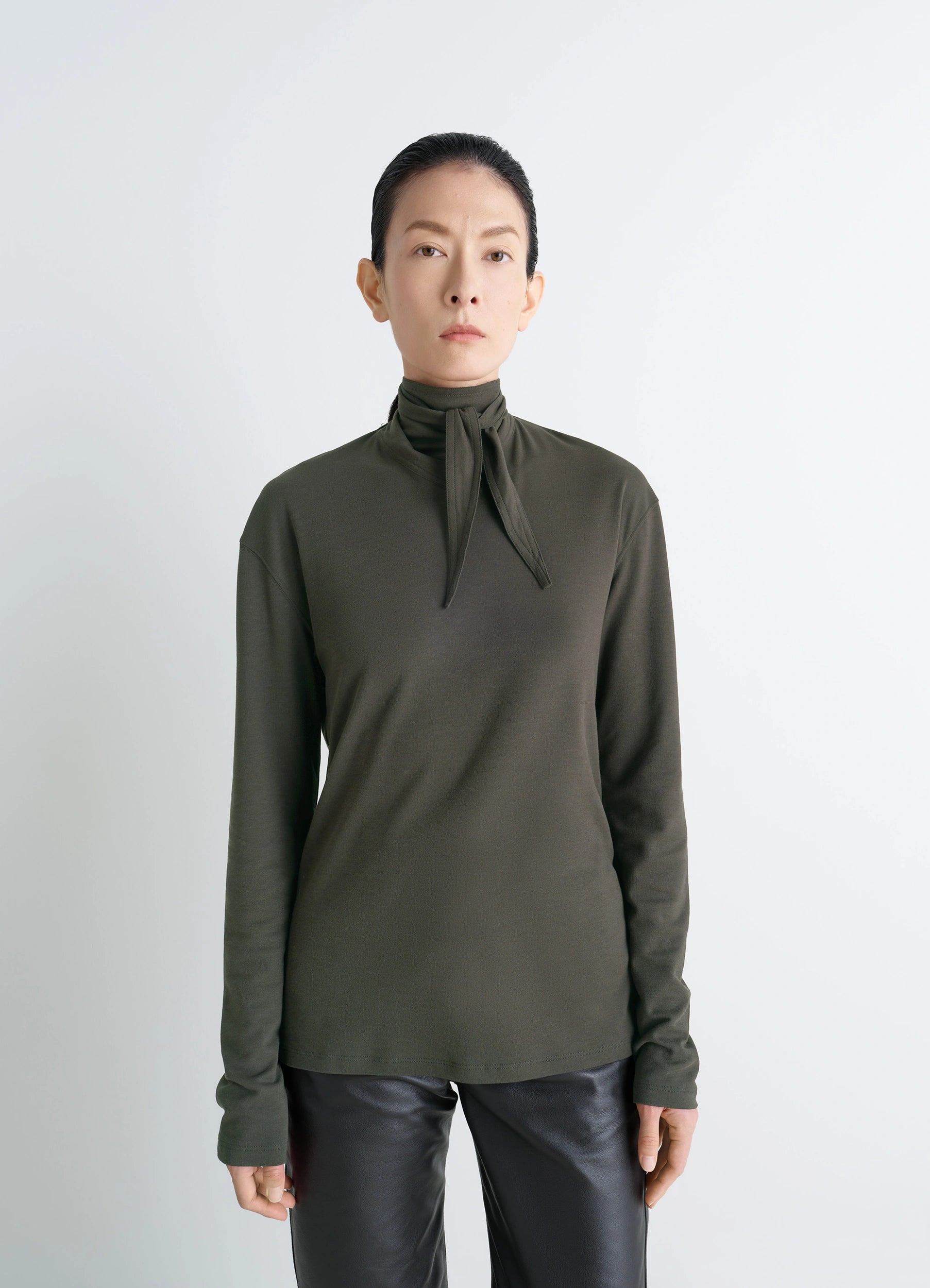 LONG SLEEVE FOULARD TOP - 2