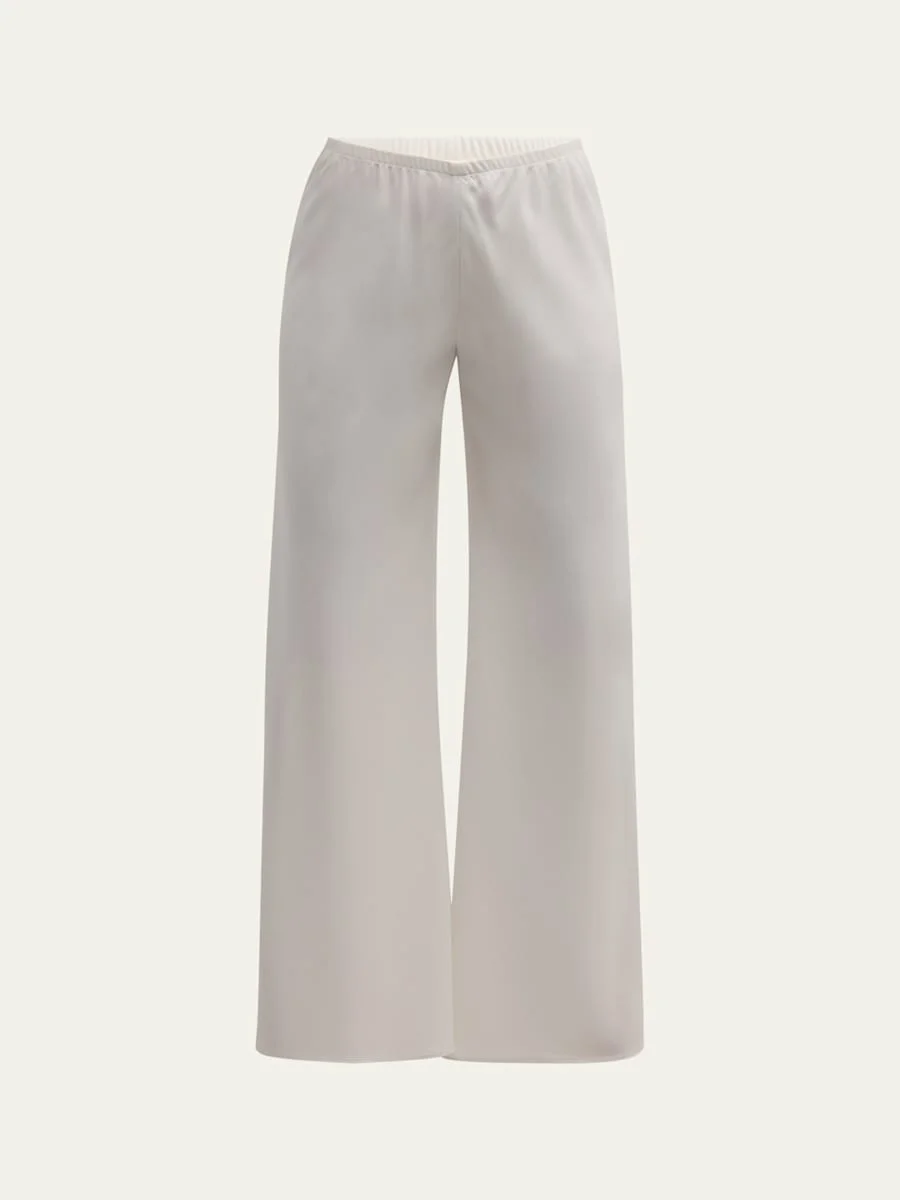Gala Wide-Leg Crepe Pants - 1