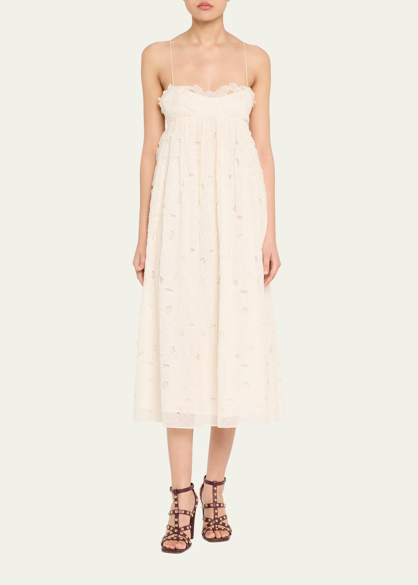 Marina Empire Cotton Cami Midi Dress - 2