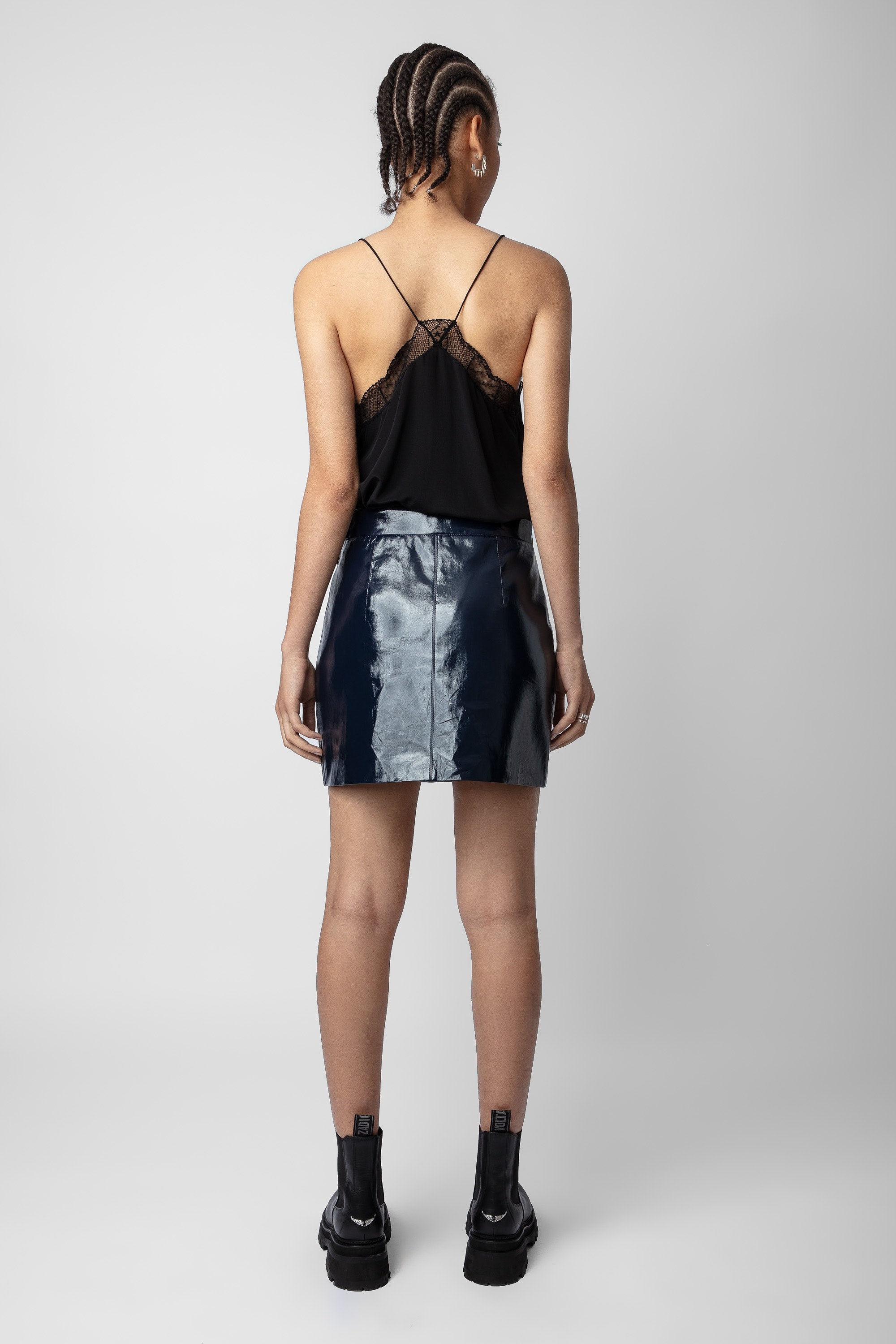 Zadig Voltaire Jinette Vinyl Skirt REVERSIBLE