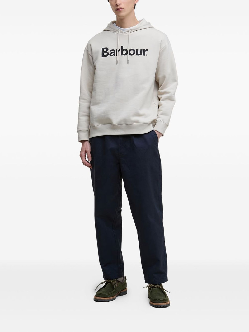 Barbour logo-print cotton hoodie outlook