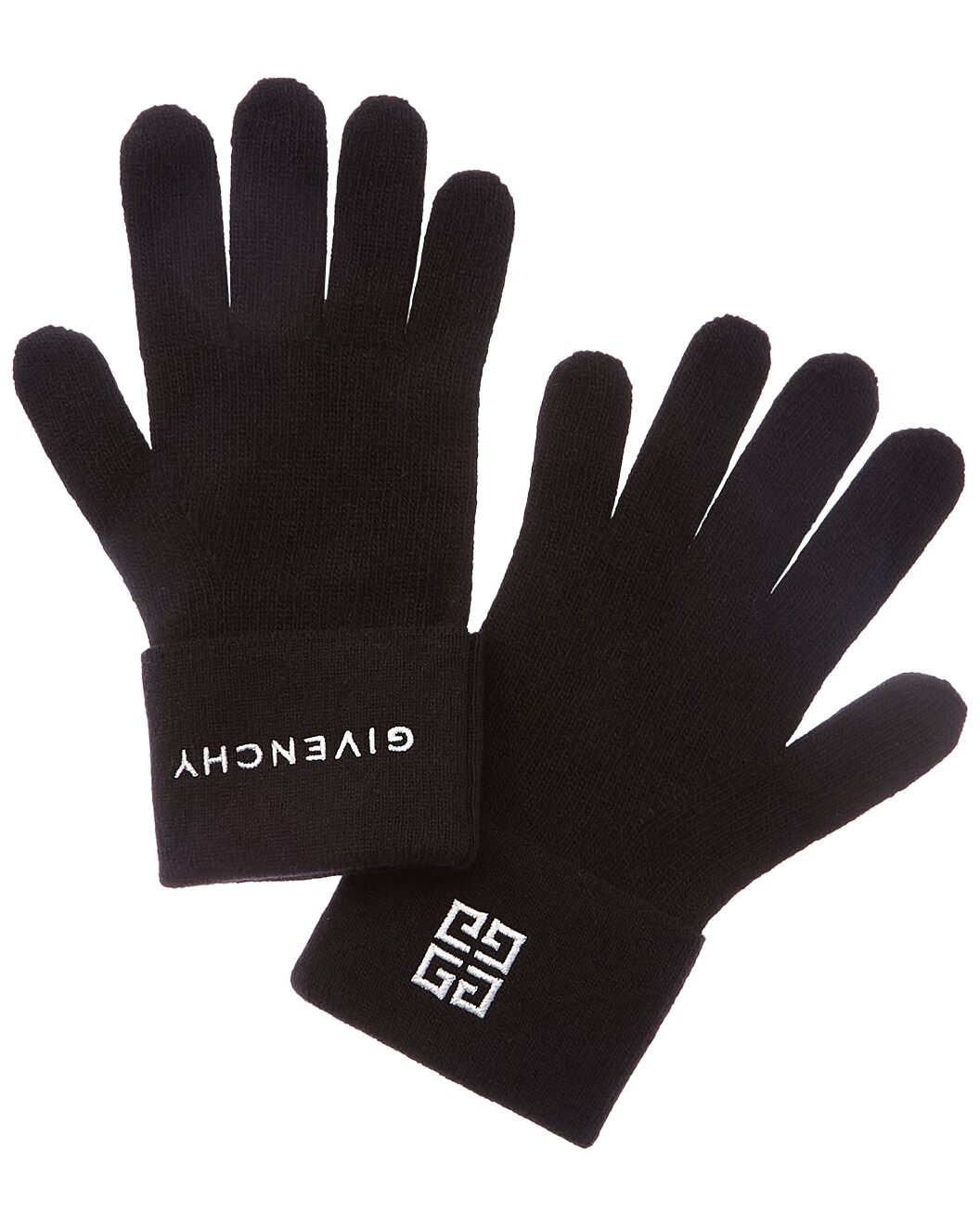 Givenchy 4G Wool & Cashmere-Blend Gloves - 1