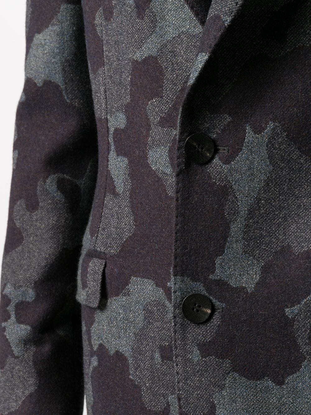 camouflage-print single breasted coat - 5