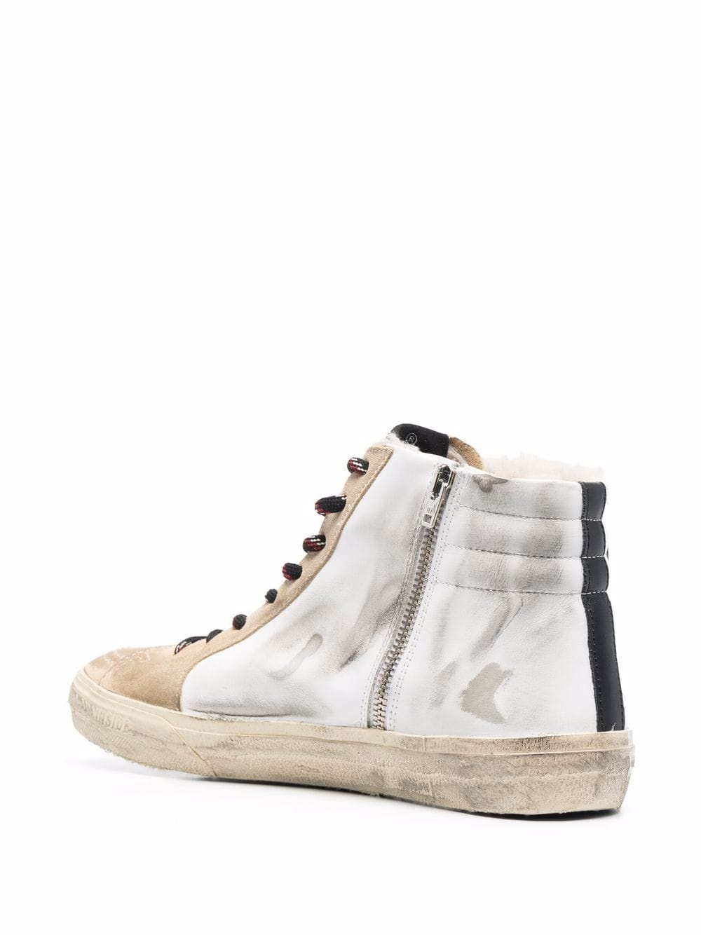 Slide distressed high-top sneakers - 3