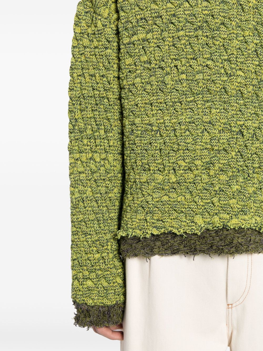 intarsia-knit logo mélange jumper - 5