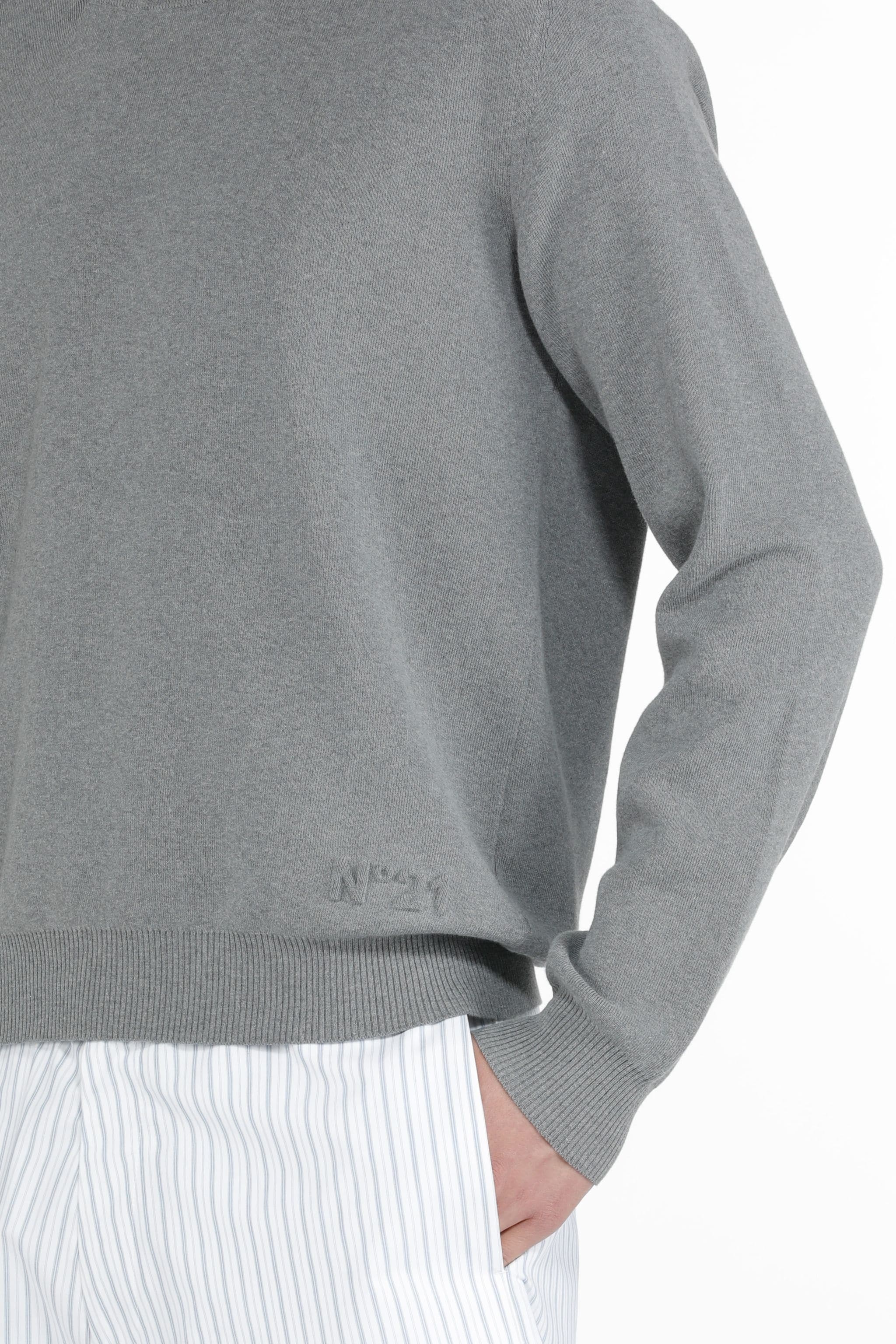 LOGO-EMBOSSED COTTON SWEATER - 5