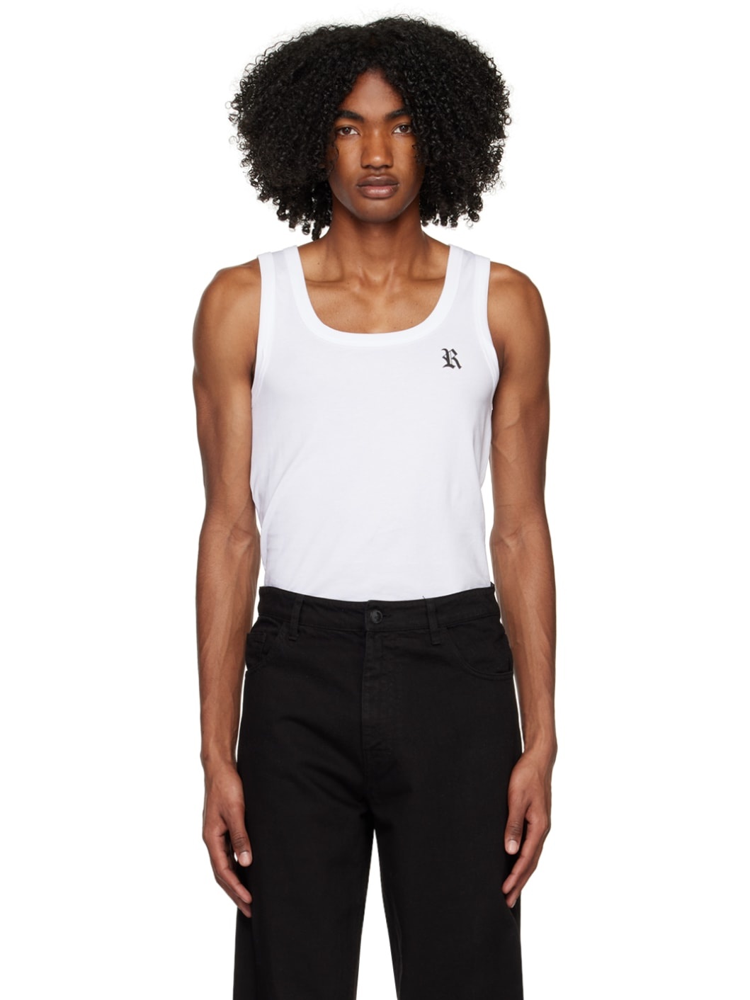 White 'R' Tank top - 1