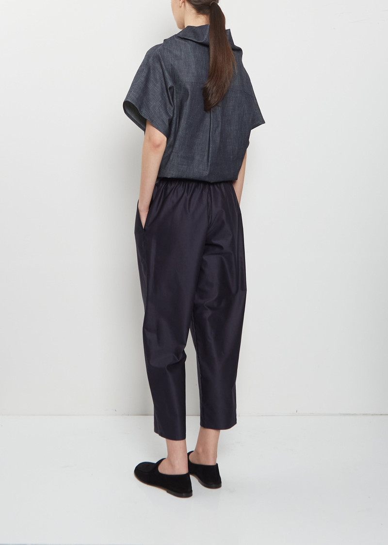 DUŠAN Carrot Cotton Pants — Midnight outlook