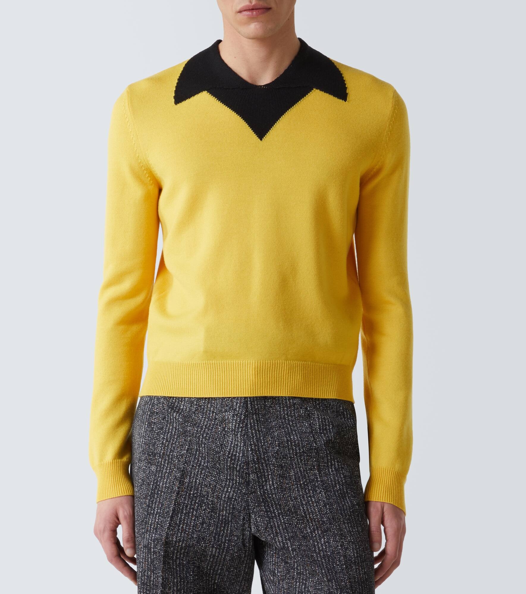Virgin wool polo sweater - 3