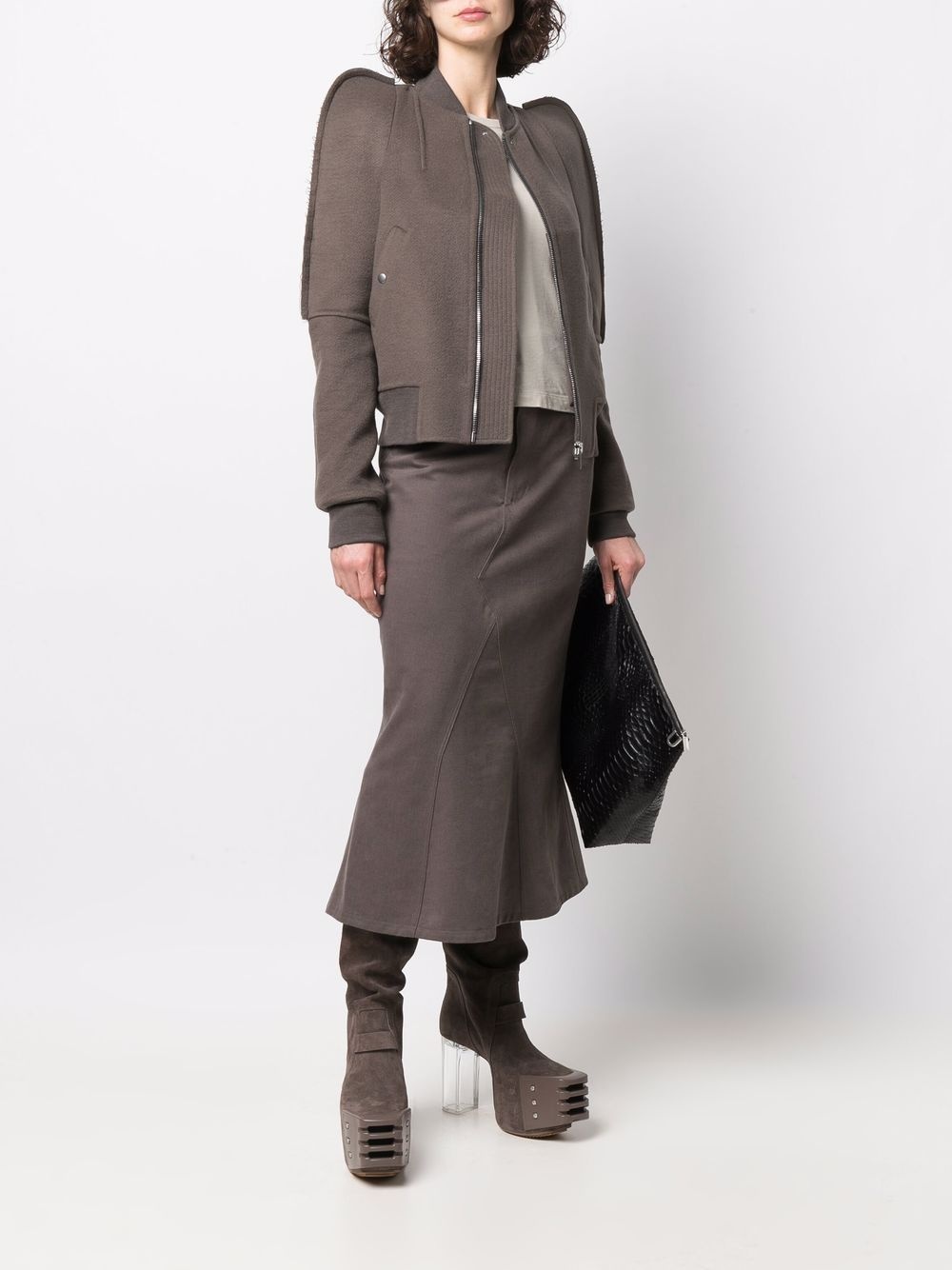 bionic puff-sleeve bomber jacket - 2