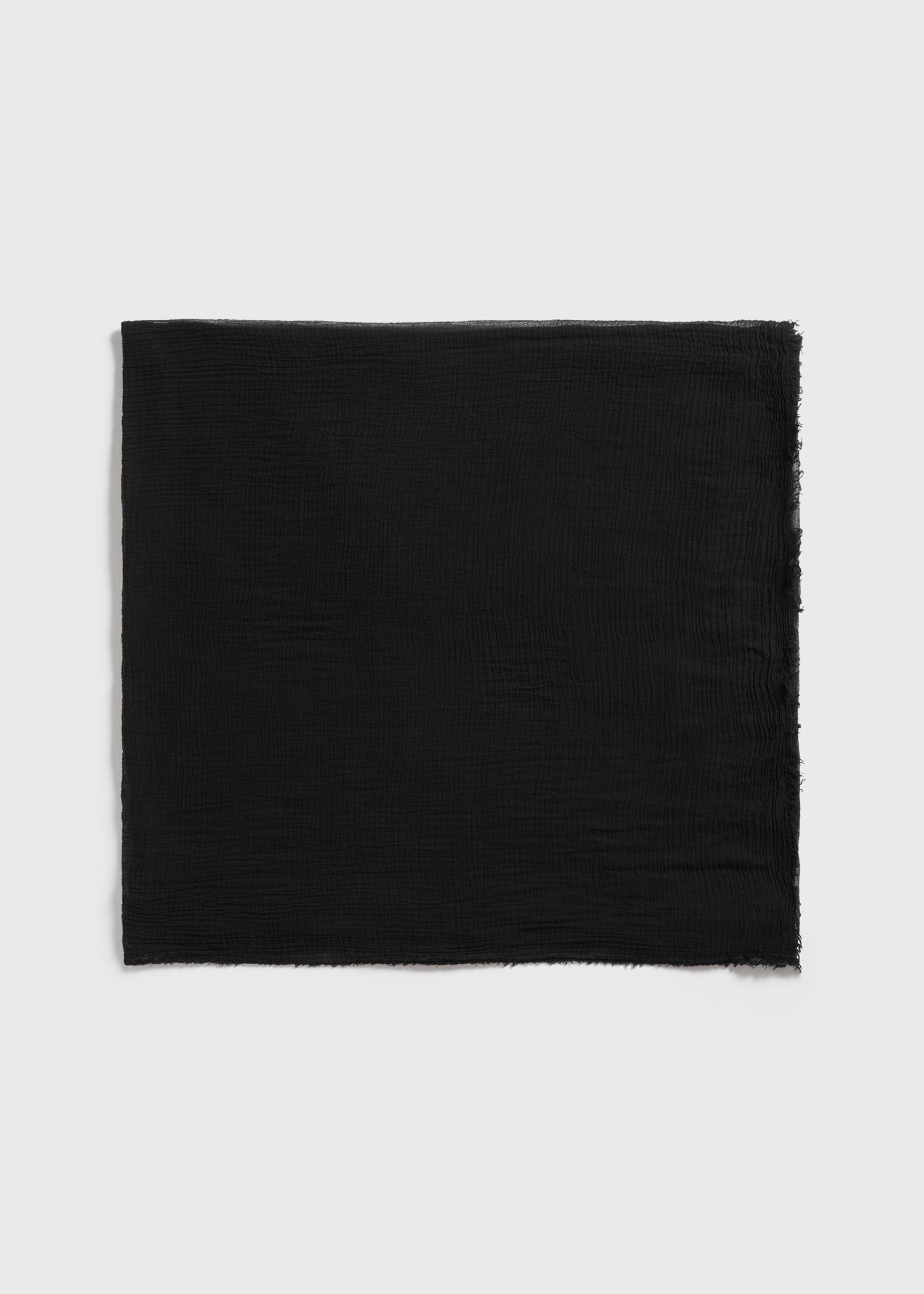 Crinkled scarf black - 5