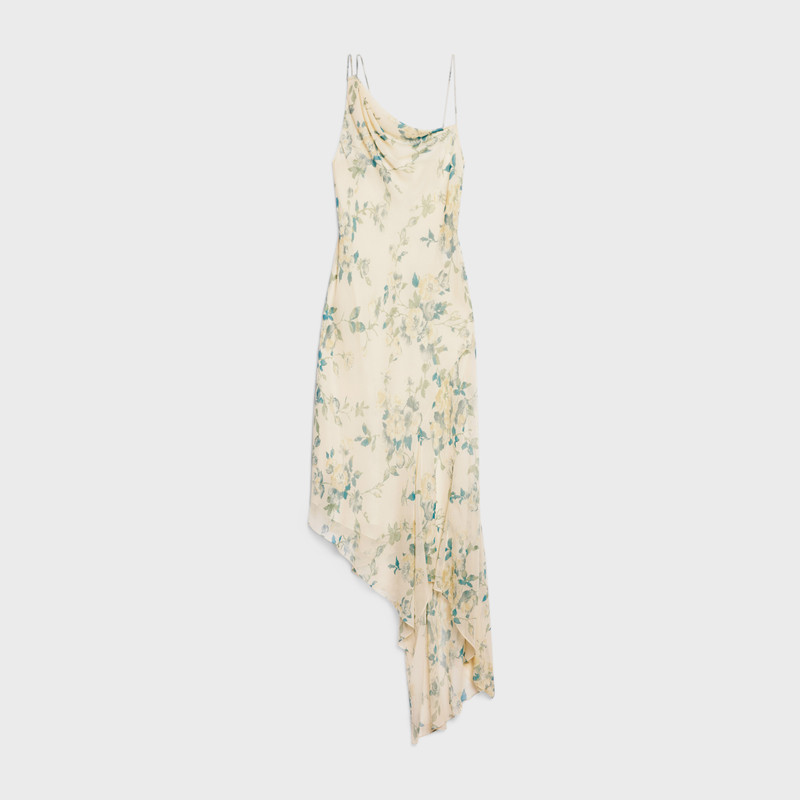ASYMMETRIC SLIP DRESS IN SILK GEORGETTE 1