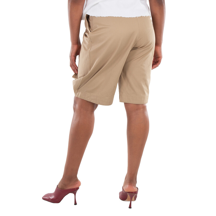 Loewe Logo Patch Pleated Cotton Shorts - 6
