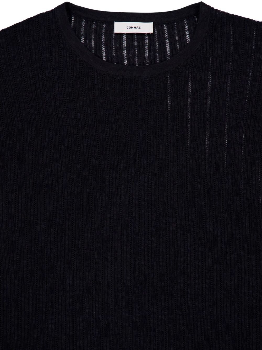 pointelle knit sweater - 3
