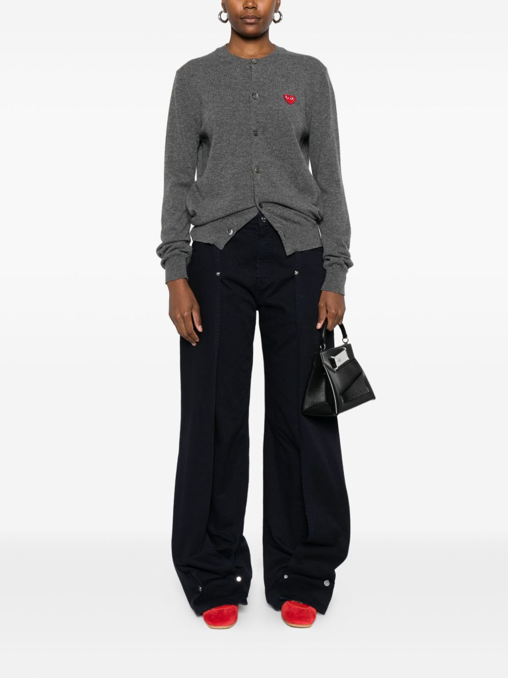 logo heart-emblem cardigan - 2