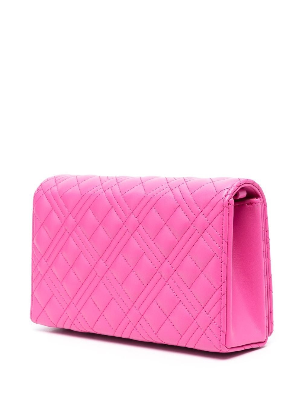 logo-plaque quilted shoulder bag - 2