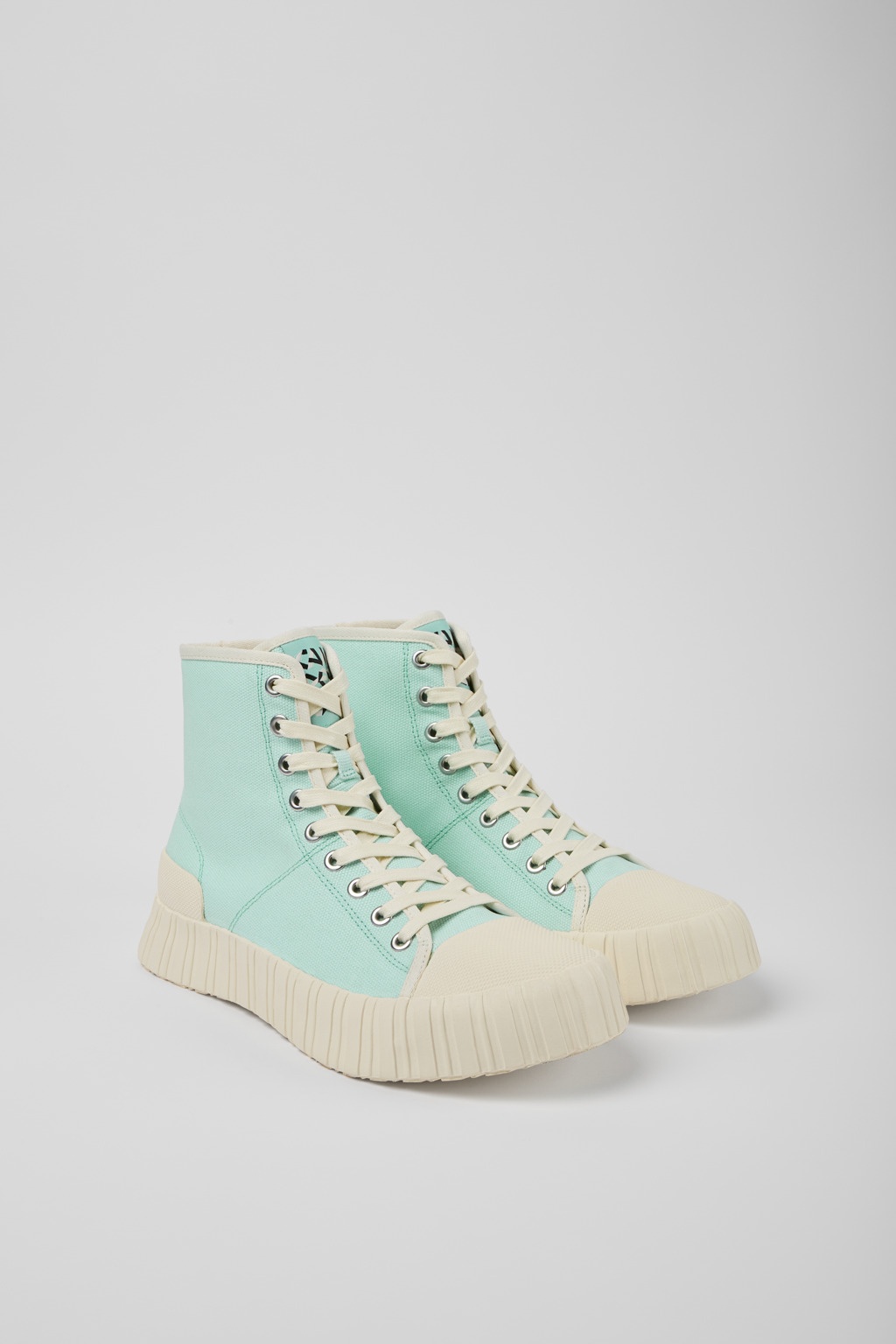 Light green recycled cotton sneakers - 2